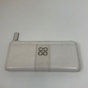 Coach Zip Around Wallet in Cream